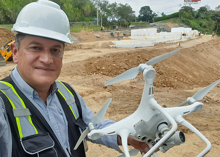 Vista aérea con dron